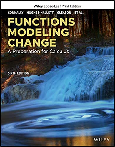 Functions Modeling Change: A Preparation for Calculus (6th Edition) [2020] - Original PDF